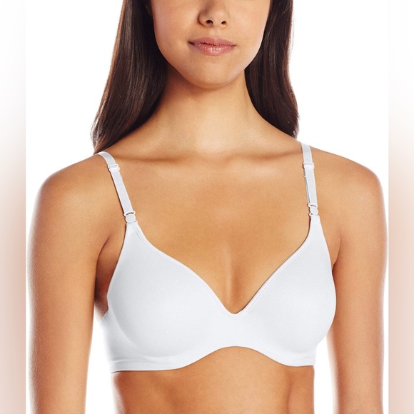 Hanes Invisible Look Underwire Bra 34D New with Tags! HU06 Soft Taupe - Picture 4 of 10